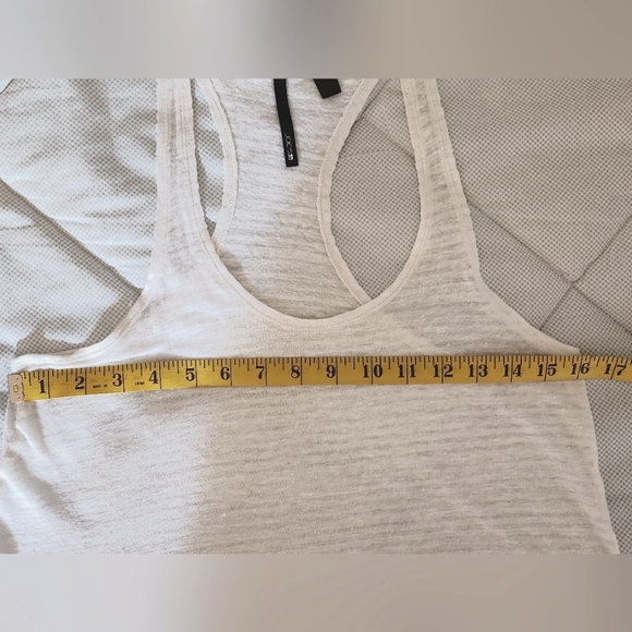 Joe's White 100% Linen T-back Tank Top, OS - Picture 6 of 7